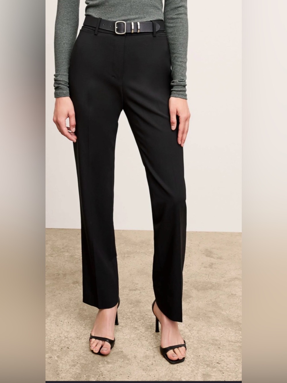 MM. Lafleur Black Straight-Leg Trousers